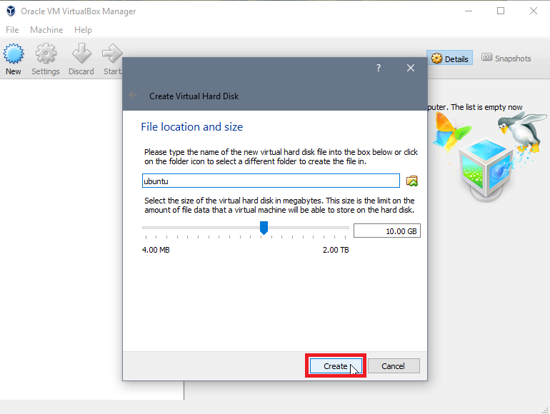 Virtual Machine Hard Disk Storage Amount